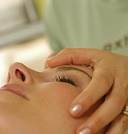 woman getting a facial massage